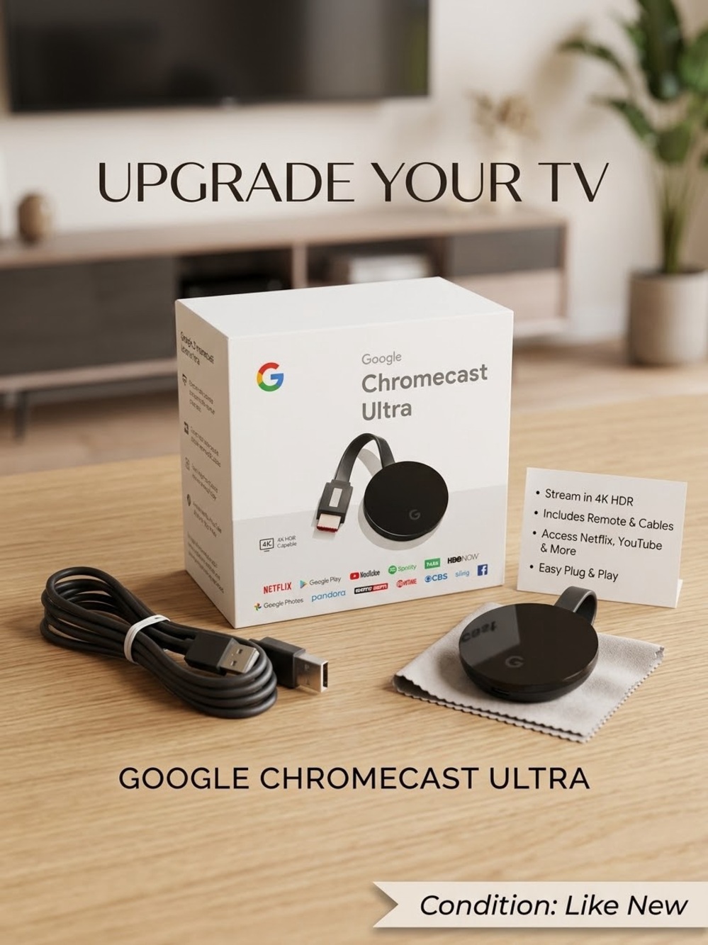 Like New Google Chromecast Ultra